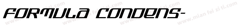 formula condens字体转换